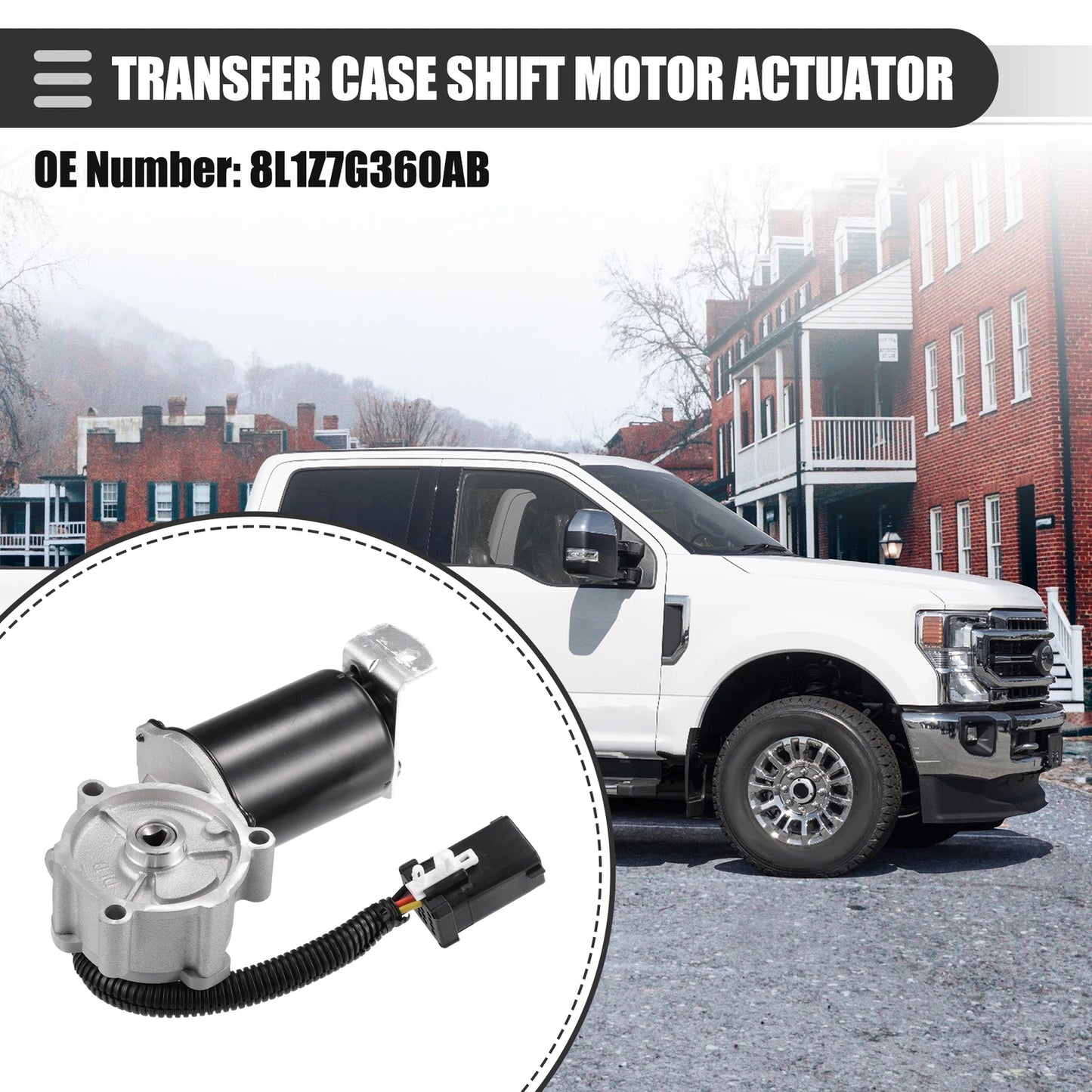 Transfer Case Motor for Ford F-150 (2009–2011) No. 8L1Z7G360AB Silver Tone