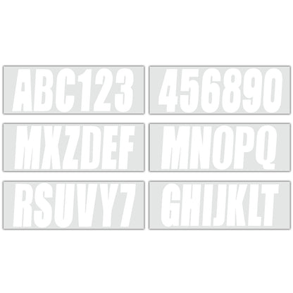 Set of 4 Custom Boat Registration Numbers Decals A-Z & 0-9