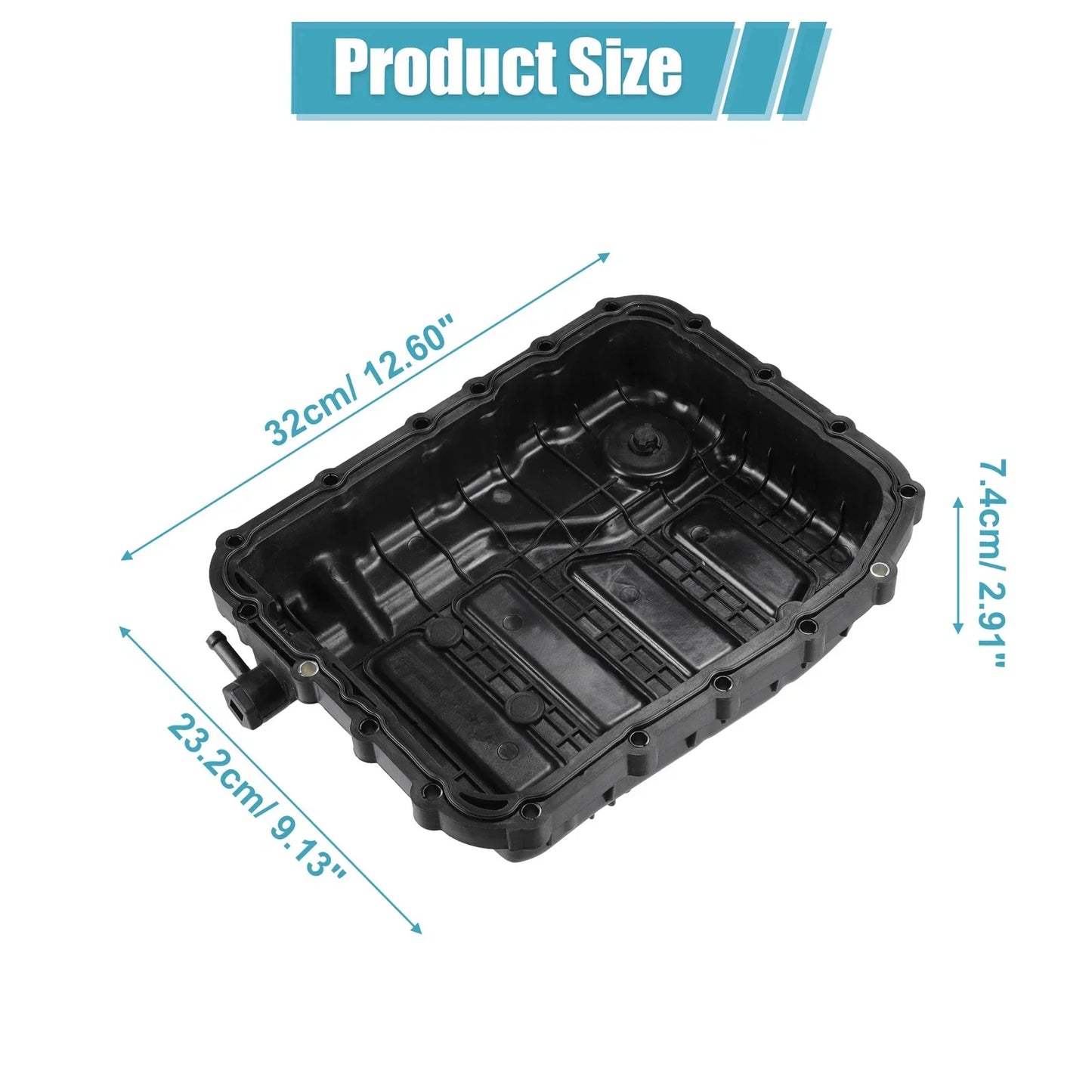 Oil Pan Cover for Hyundai Santa Fe 2013-2018 (2 x Plastic Black)