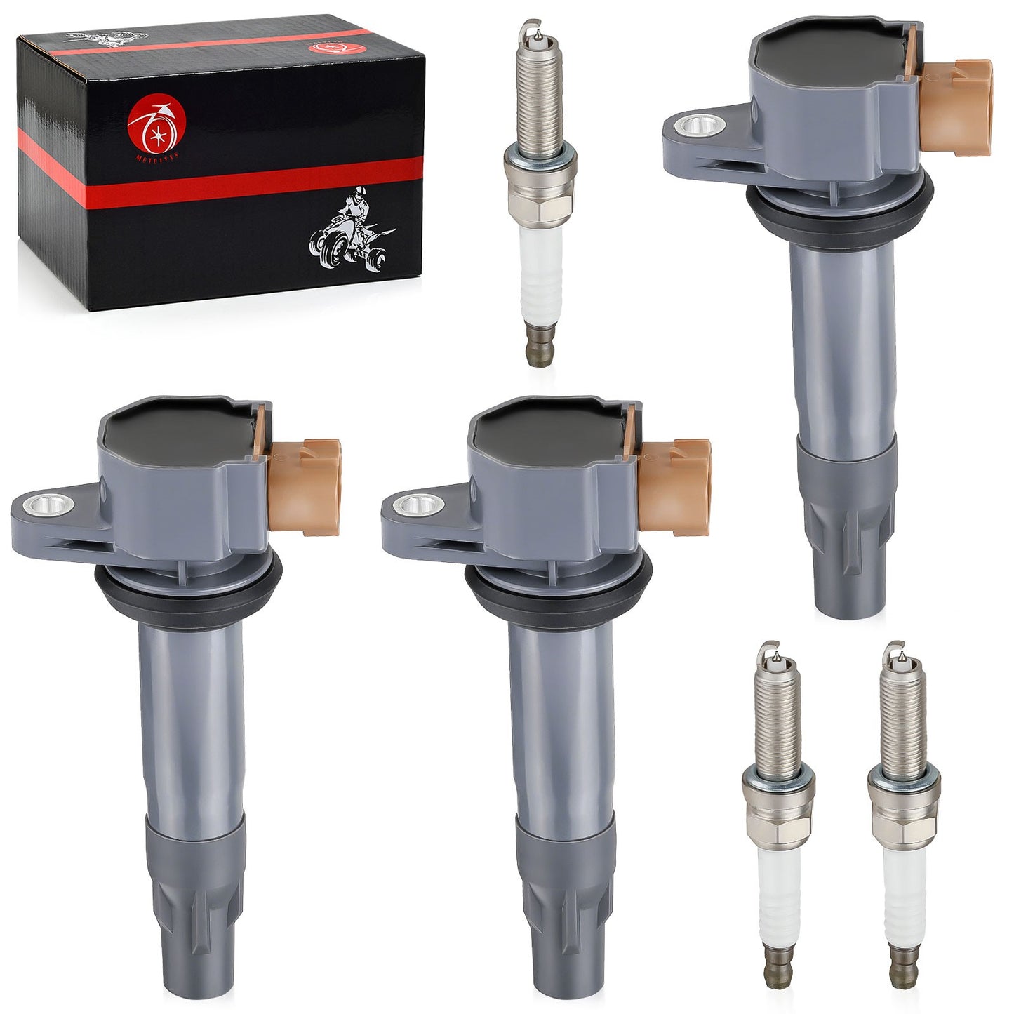 3 Ignition Coils + Iridium Spark Plugs for Can-Am Maverick X3 (2017–2023)
