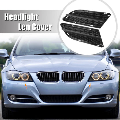 1 Pair Fog Light Grille Black for BMW 328i (2009-2010)
