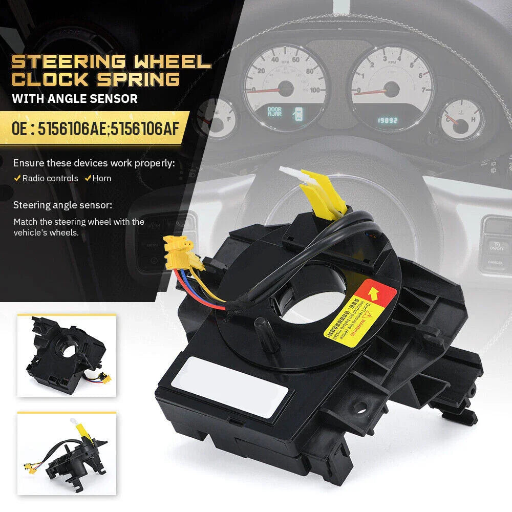 Steering Wheel Clockspring w/ Angle Sensor for Jeep Wrangler (2007-2018)