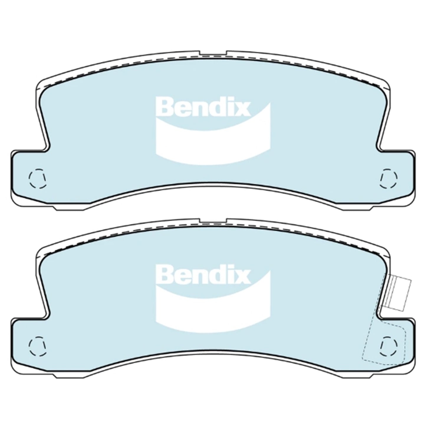 Set of 4 Bendix Rear Disc Brake Pads for Toyota Camry Vienta (1993–1995)