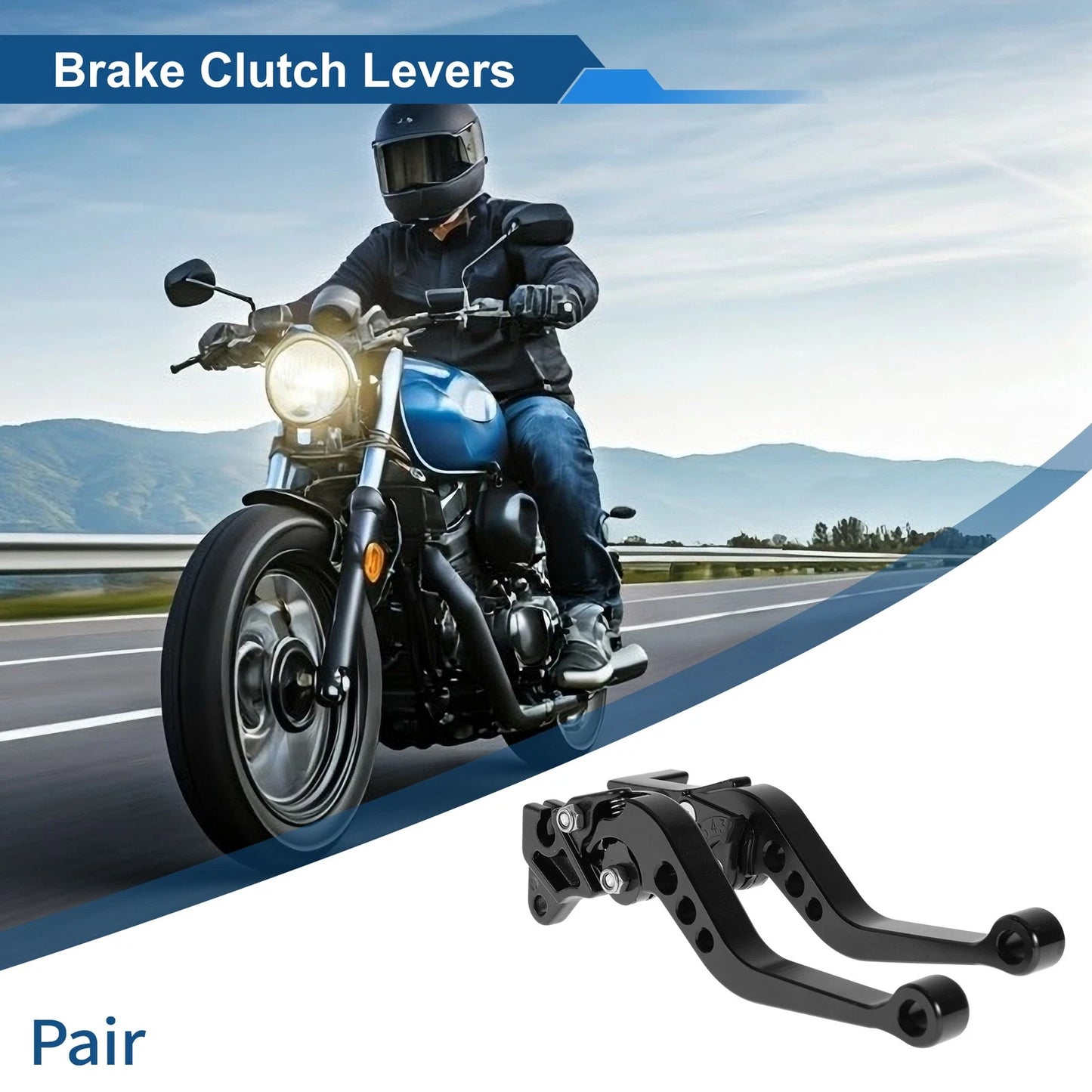 Adjustable Short Brake Clutch Lever Set for Yamaha YFZ 450 (2003–2006) Black