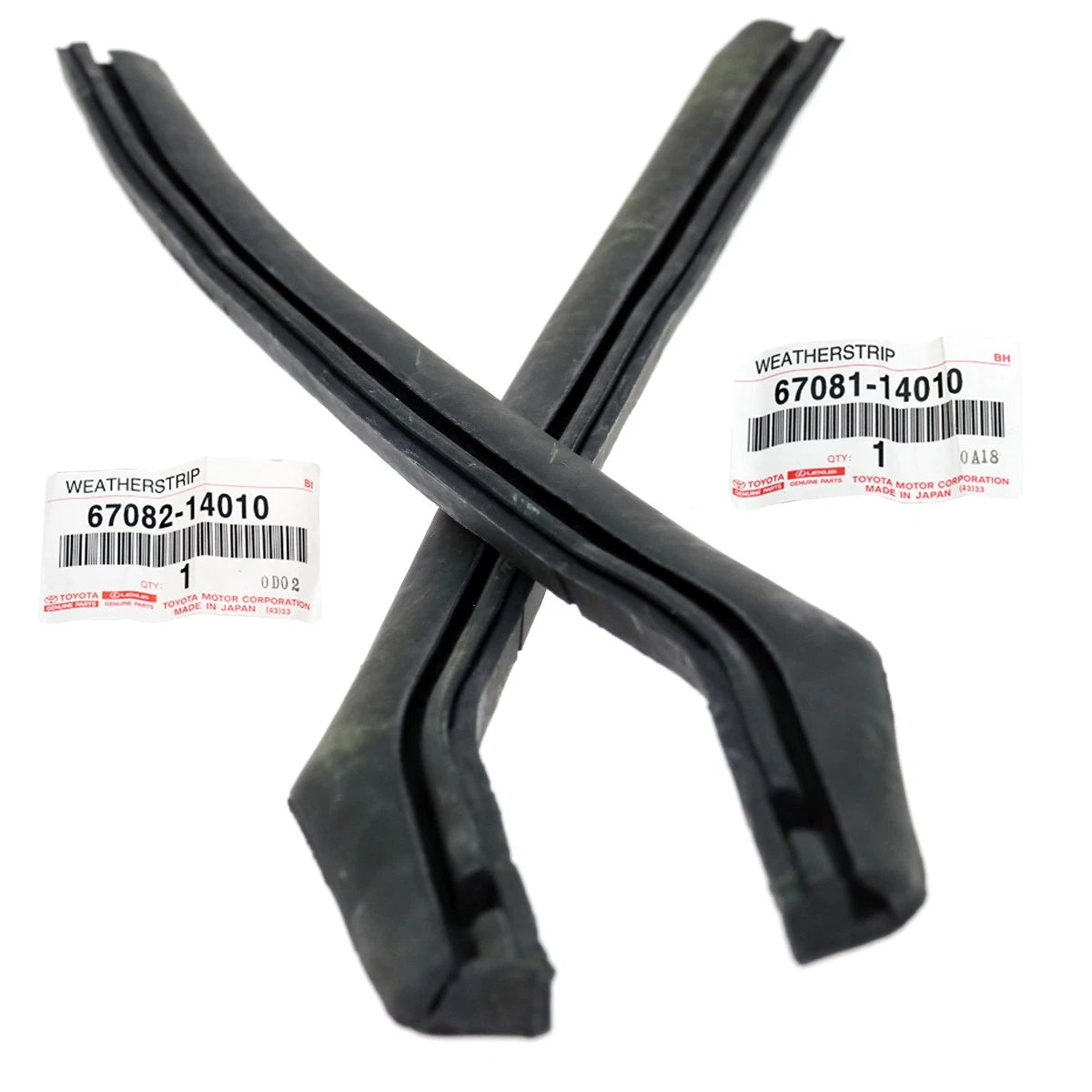 Set of 2 Weatherstrips for Toyota Celica TA22 TA23 RA21 (1971–1977)