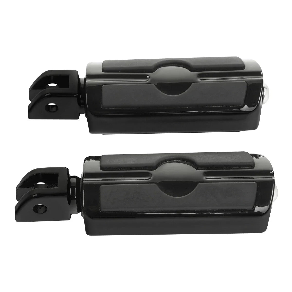 Black Front Rider Footrests Pegs for Harley Softail Fat Bob (2018-2025)