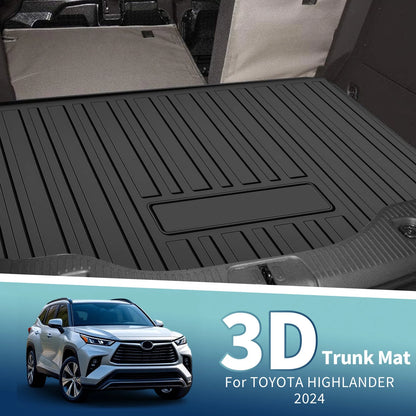 Flat Face Cargo Liner Rear Trunk Mat for Toyota Highlander (2024–2025) TPE