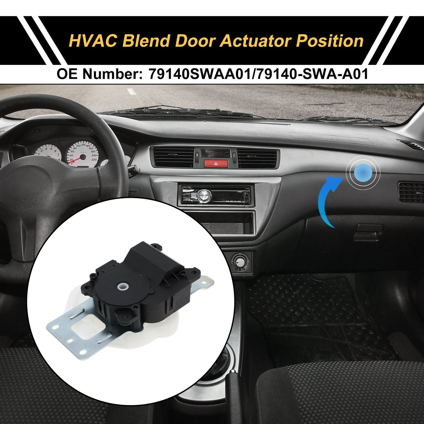 HVAC Heater Blend Door Actuator for Honda CR-V (2007–2011) No. 79140SWAA01