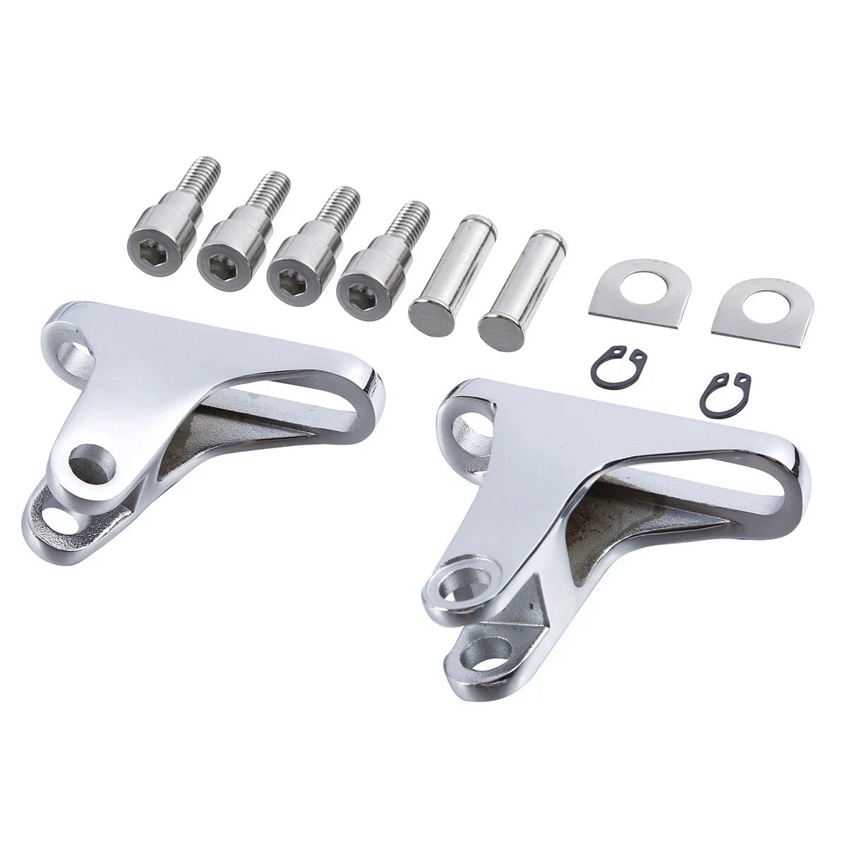 Chrome Rear Passenger Foot Pegs for Harley Touring Road King Glide (1993-2025)