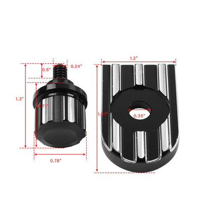 Rear Mudguard Seat Bolt Screw w/ Knob Cover for Harley Touring (1996-2024)