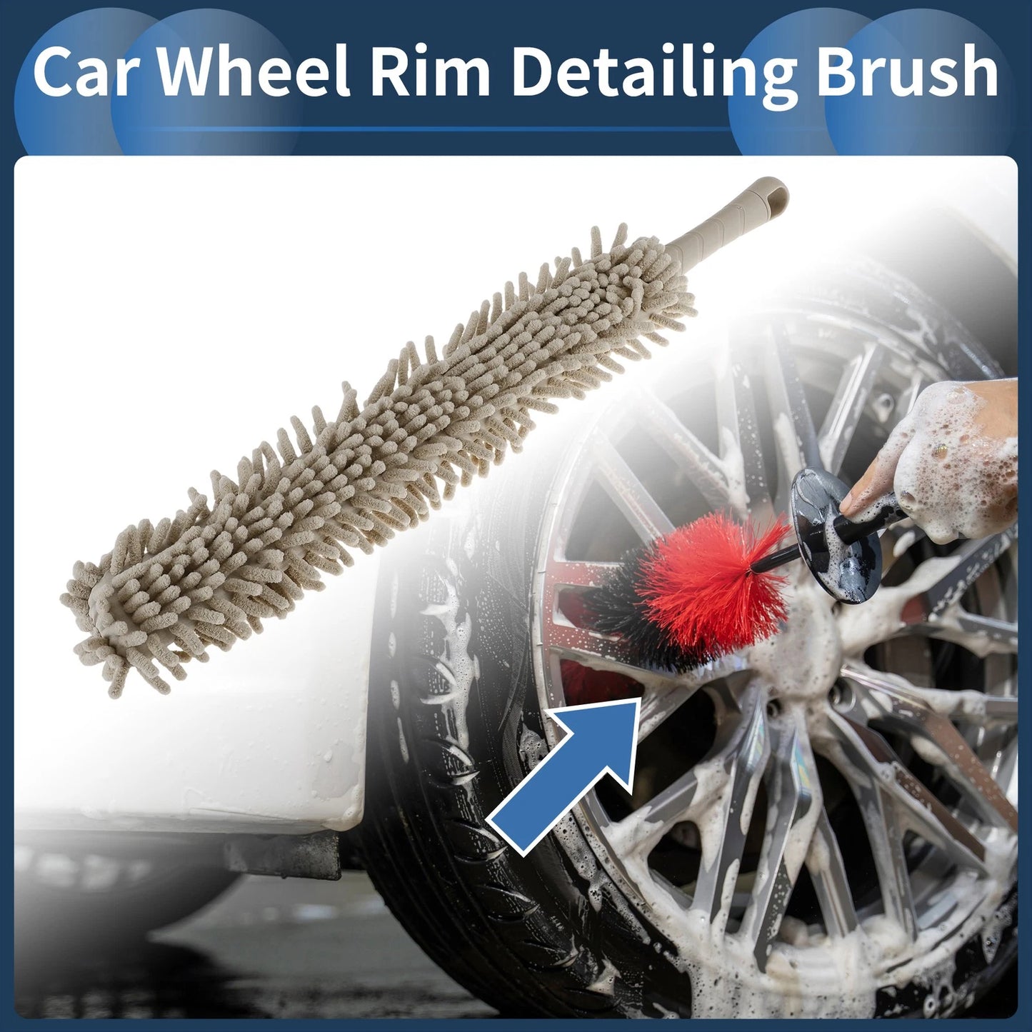 Car Wheel Brush for Nordic Light Coffee (22")