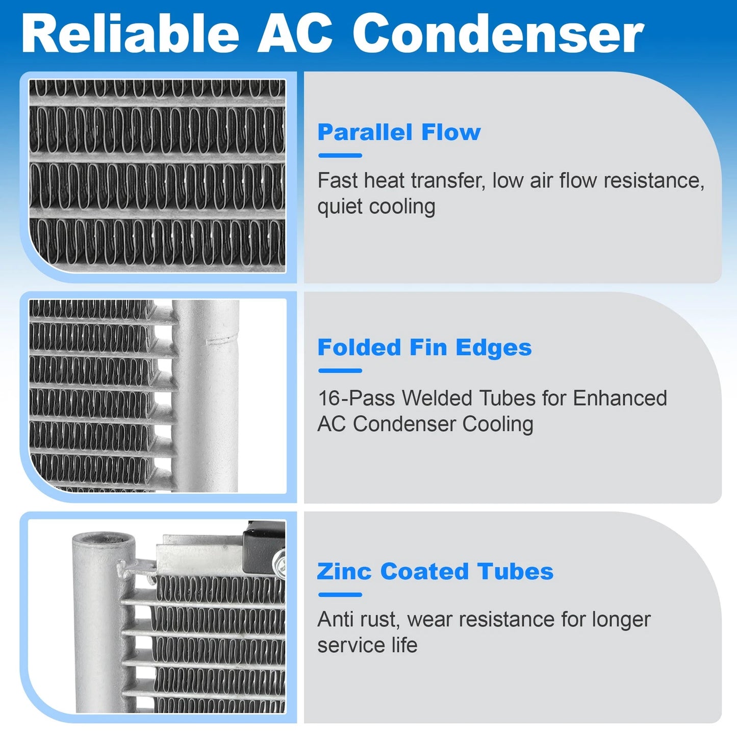 A/C Condenser with Receiver Drier for Toyota RAV4 (2013–2018)