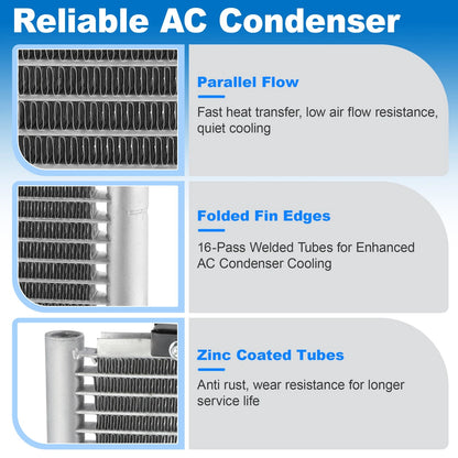 A/C Condenser with Receiver Drier for Toyota RAV4 (2013–2018)