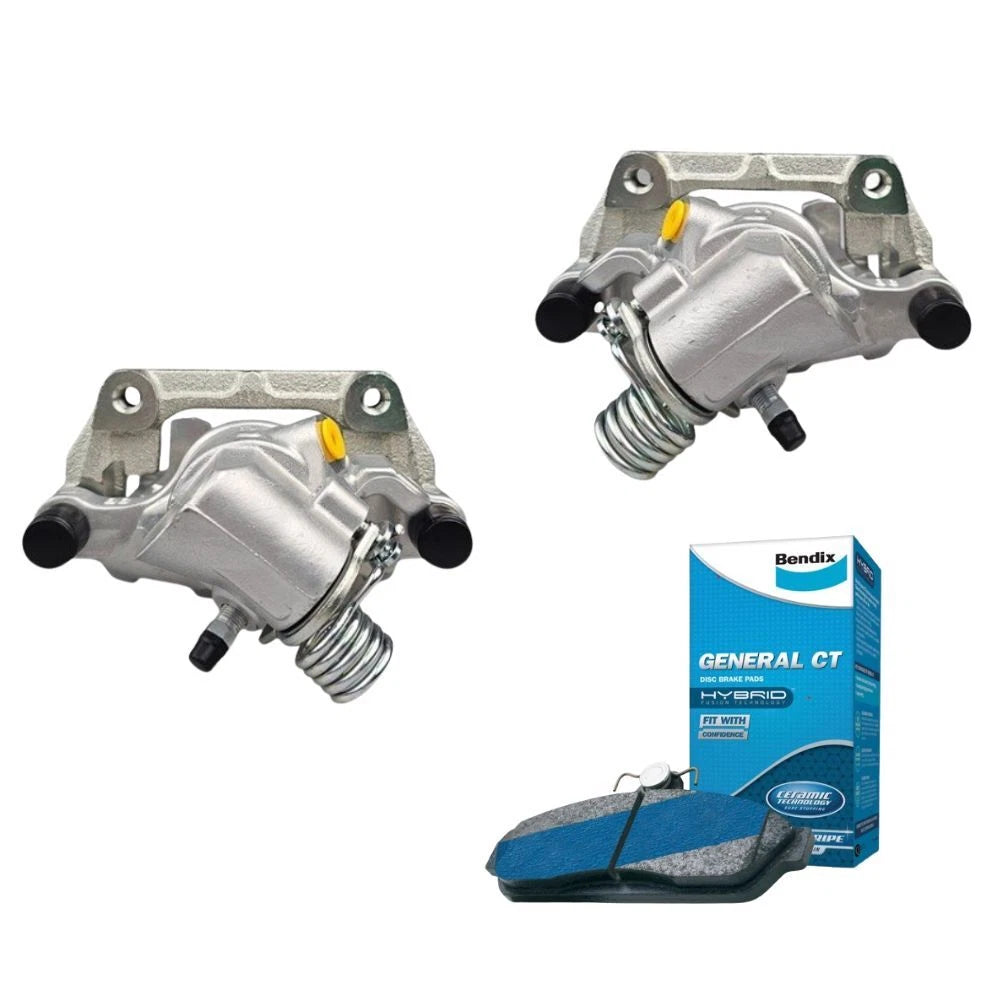 2x Rear Disc Calipers with Brake Pads for Mazda 3 (2010–2013) | Volvo C30 (2007–2013)