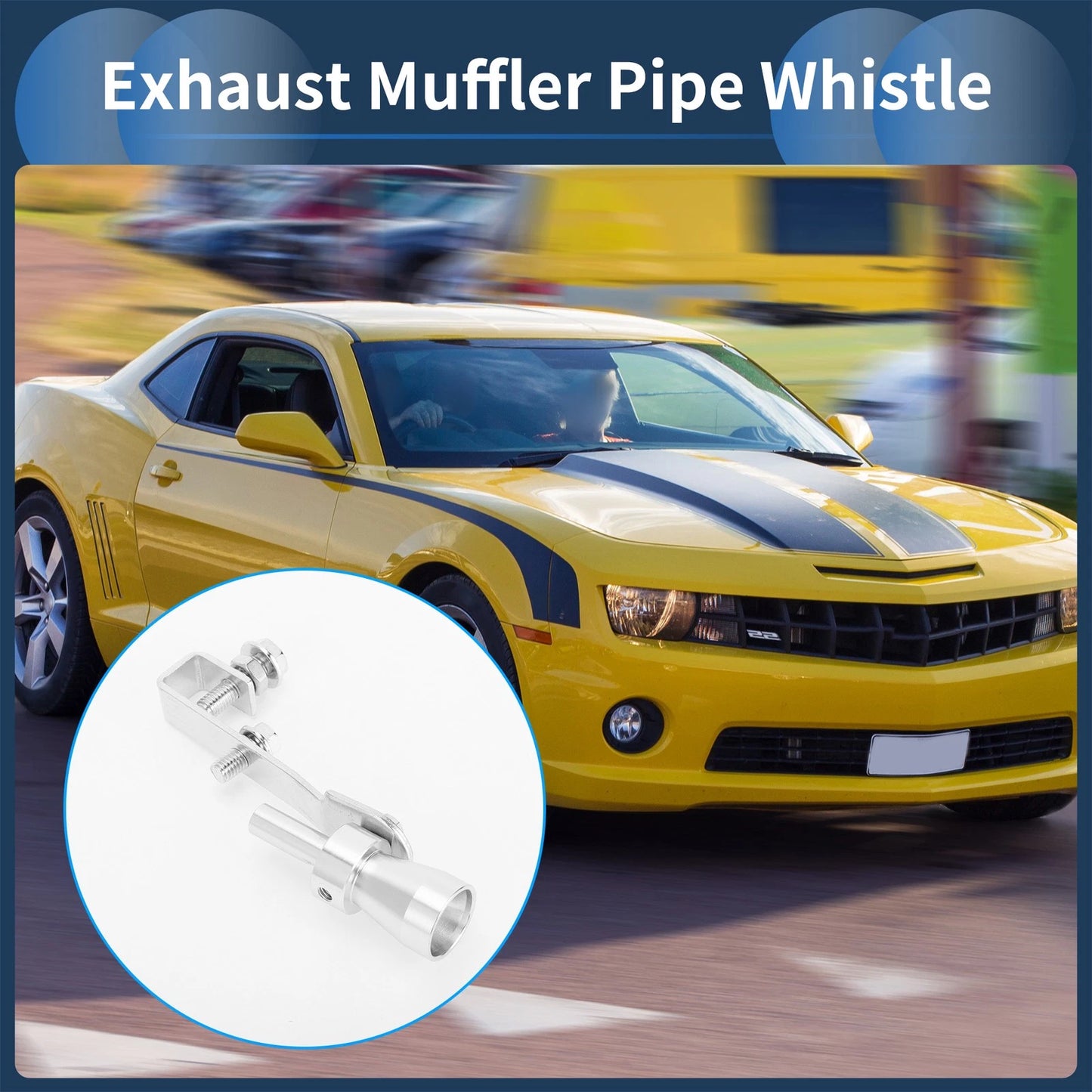Turbo Sound Exhaust Muffler Pipe Whistle Tailpipe for Universal Fit (1 Set)