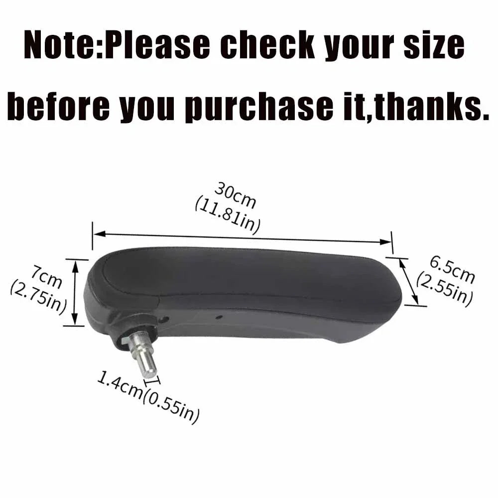 Front Right Seat Armrest for Fiat 500 Black (2016-2019)