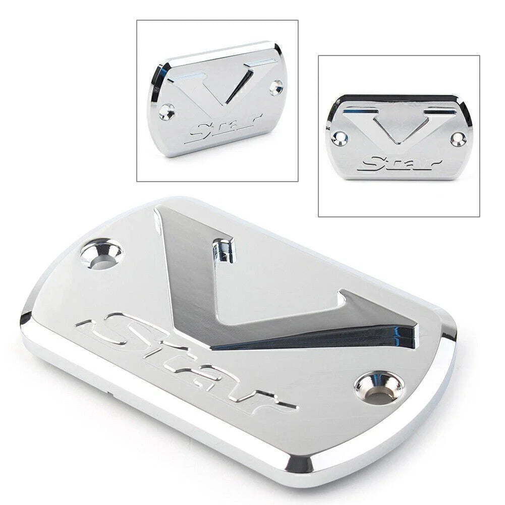 Front Brake Fluid Cap Reservoir Cover for Yamaha V Star XVS 650/1100/1300