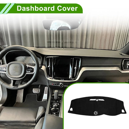 Dashboard Cover Mat for Volvo S60/V60/XC60 (2018–2022) Sun Protector Black