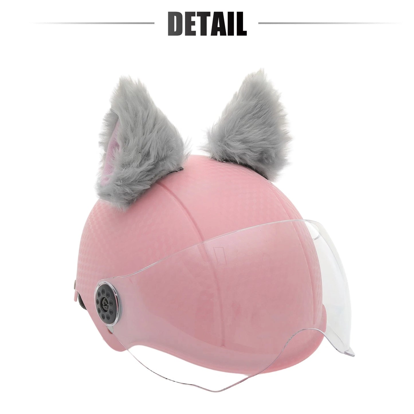 Plush Cat Ears Helmet Decor for Bicycle Motorcycle (1 Pair)