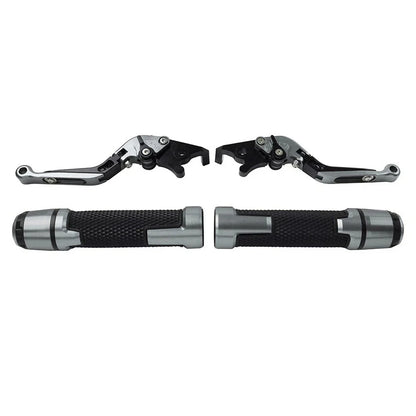 Folding Extendable Brake Clutch Levers & Handlebar Grips for Suzuki GSR750
