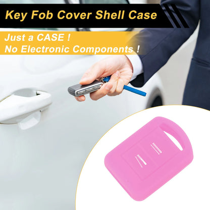 Light Pink Silicone Key Case for Opel Corsa C (2000–2006) - 2 Buttons
