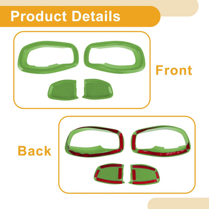 Set of 4 Interior Door Handle Bowl Cover Trim for Jeep Renegade (2015–2023) Green ABS