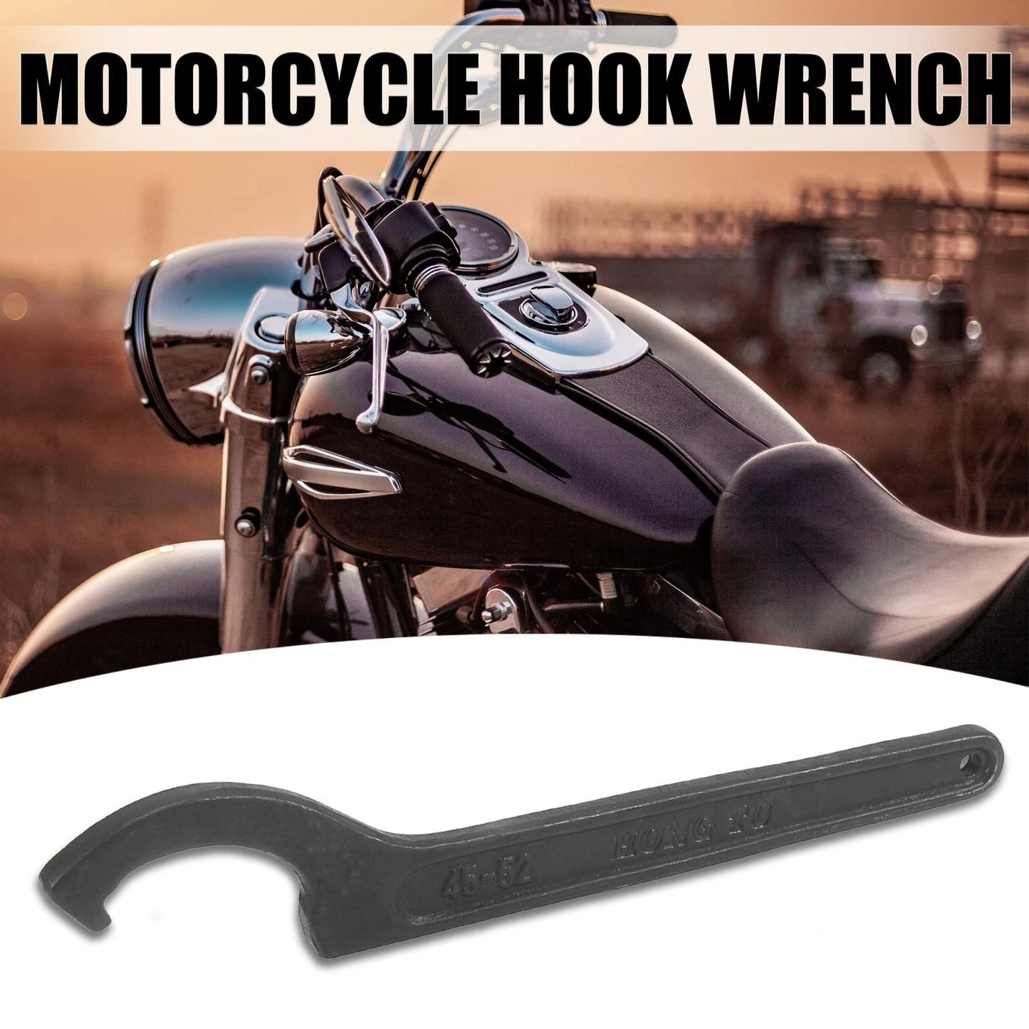 Universal Motorcycle Rear Shock Absorber Spanner Hook Wrench Tool
