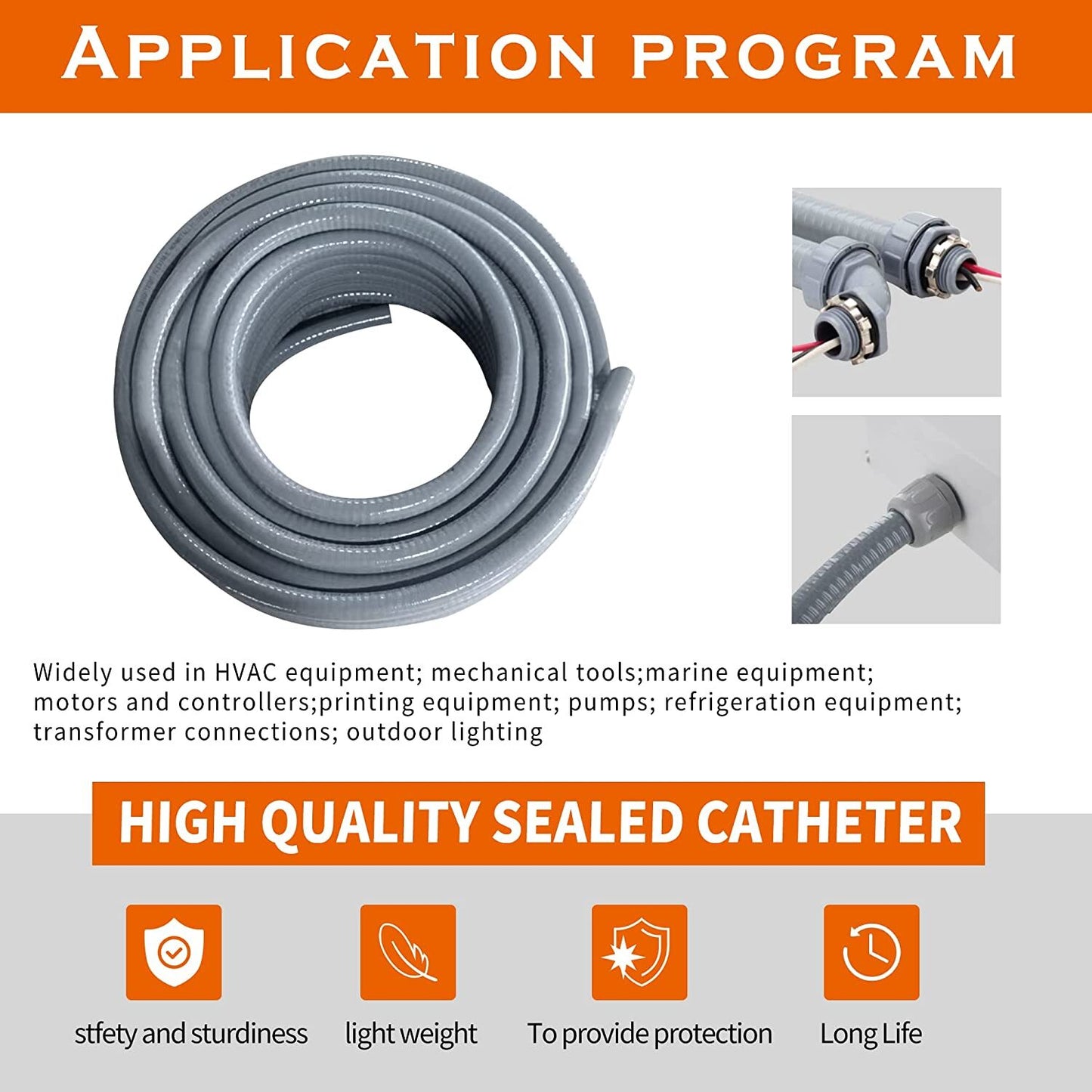 Set of 30 Liquid Tight Connectors for Electrical Conduit Fitting