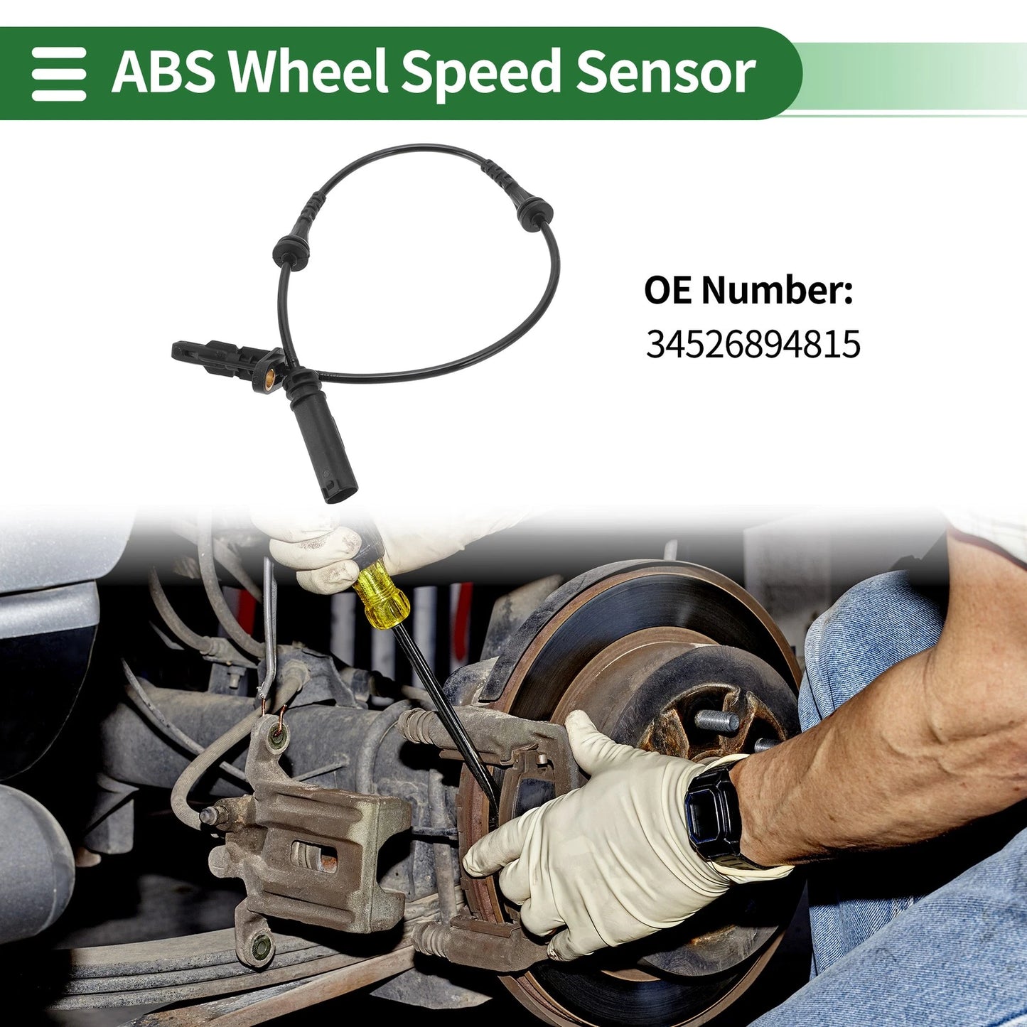 ABS Wheel Speed Sensor No. 34526894815 for BMW 330e (2016–2022)