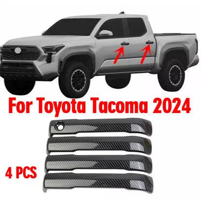 4pcs / Carbon Fiber Side Door Handles Cover Trim for Toyota Tacoma (2024–2024)