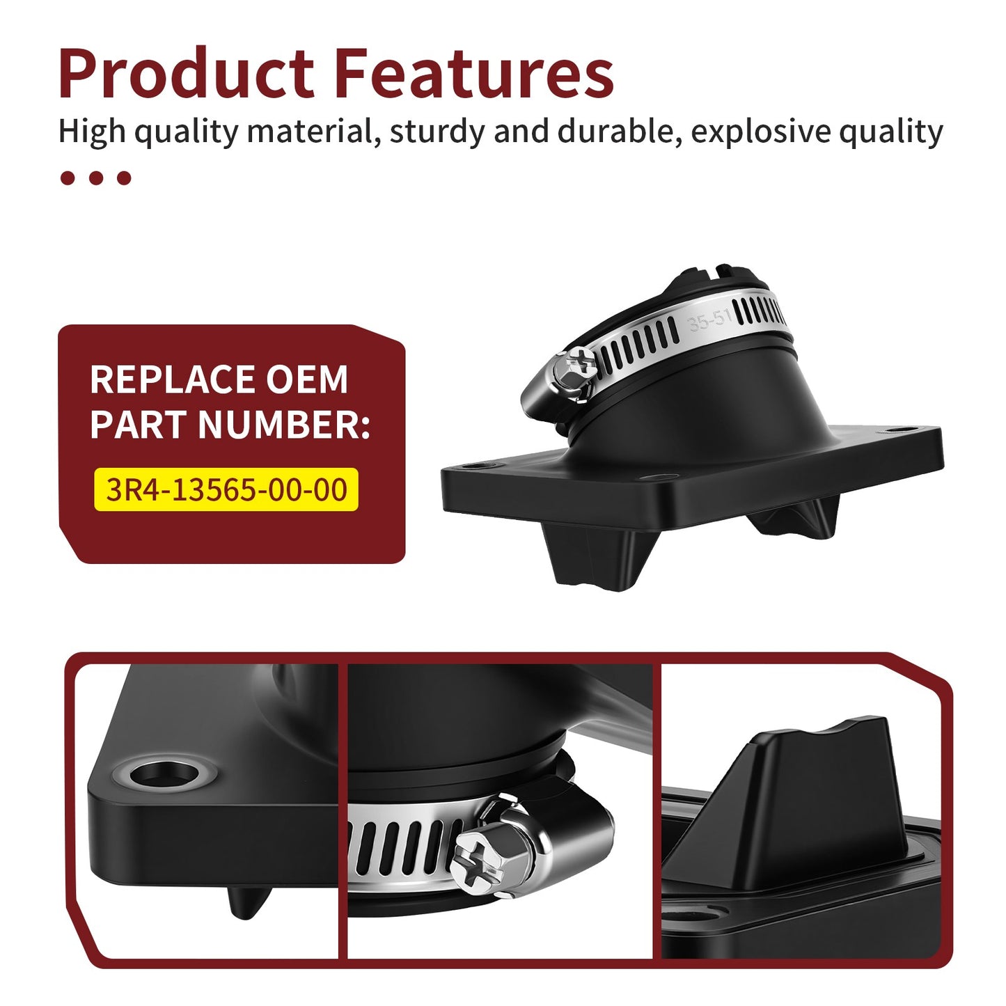 Intake Manifold Boot for Yamaha YZ250 YZ465 IT465 (1980–1982)