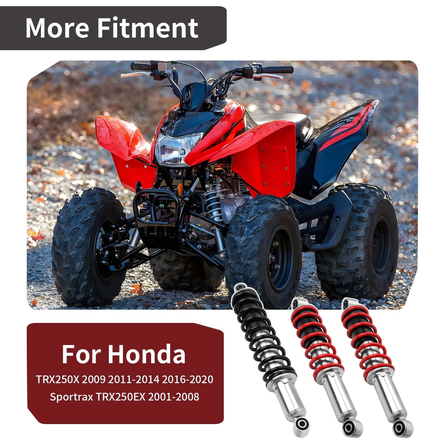 3Pcs Shock Absorbers for Honda Sportrax 250 (2001–2007)