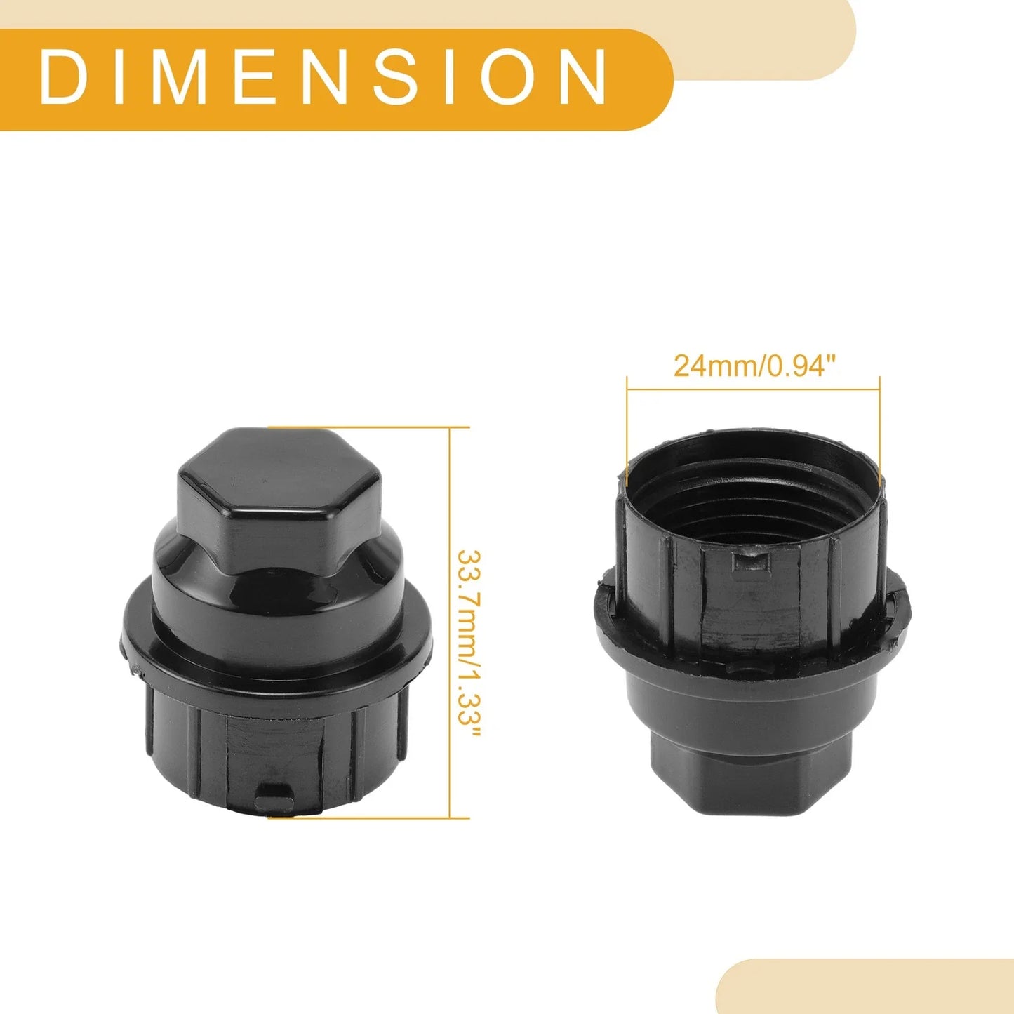 Wheel Lug Nut Bolts for Chevrolet Camaro (1997-2002) - 5 Pcs Plastic Black