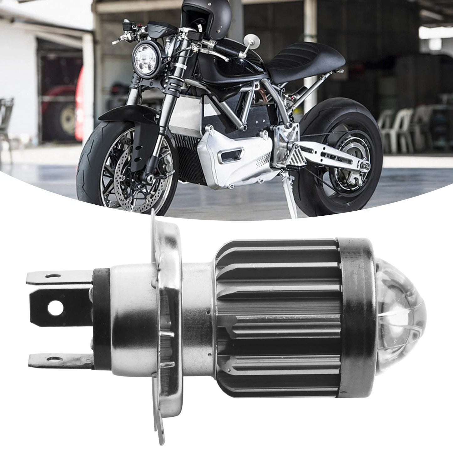 H4 LED 6000lm Motorcycle Headlight Bulbs Dual Color Hi/Lo Fog IP68 UK