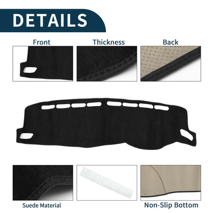 Dashboard Cover Mat for Volkswagen T-ROC (2018–2023) Sun Protector Black