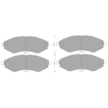 Front Disc Brake Pad Set for Daewoo Nubira (1997–2003)