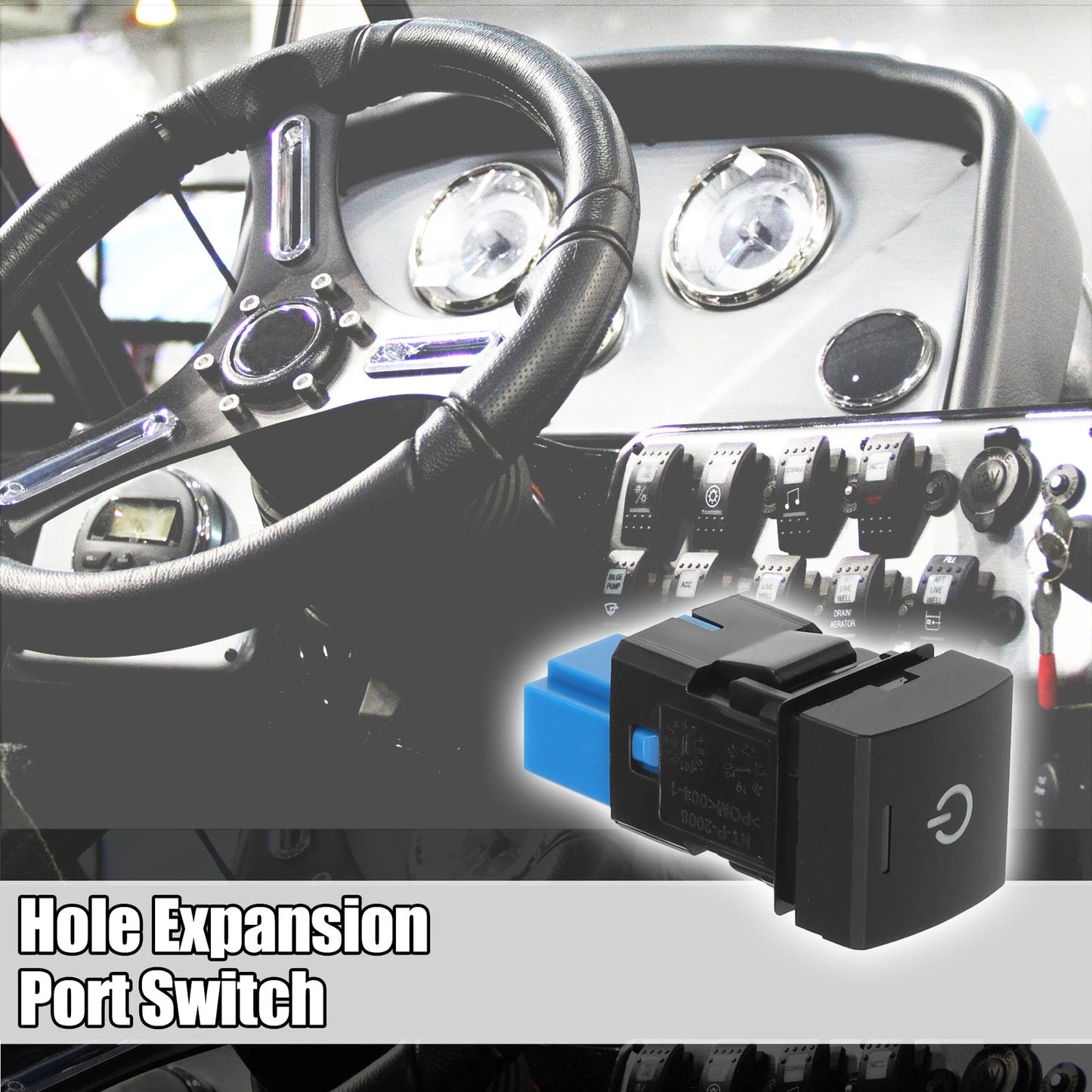 Hole Expansion Port Switch with Wire for Toyota Vehicles (1 Pcs)