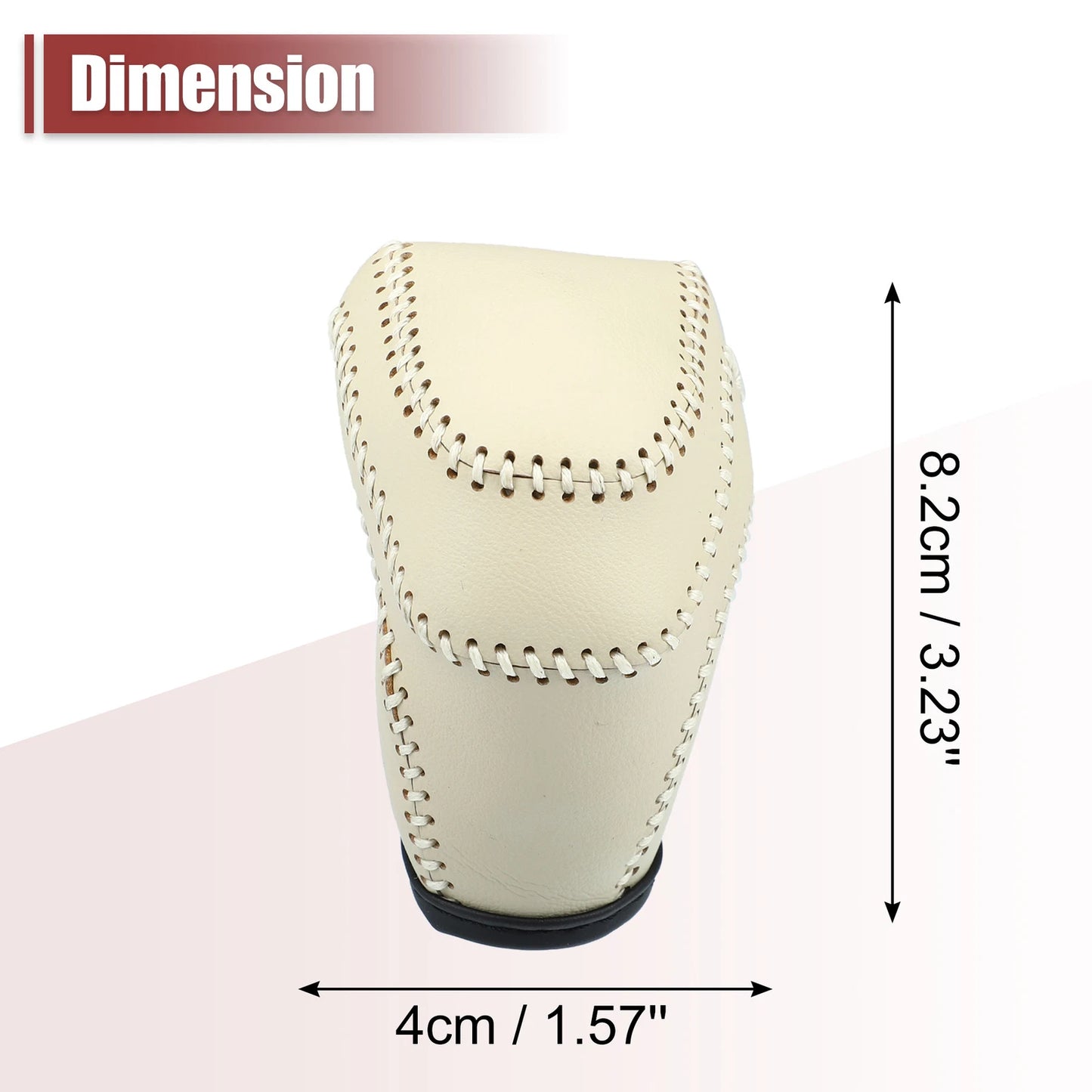 Gear Shift Knob Cover for Toyota Land Cruiser Prado (Beige, W/ Beige Stitches)