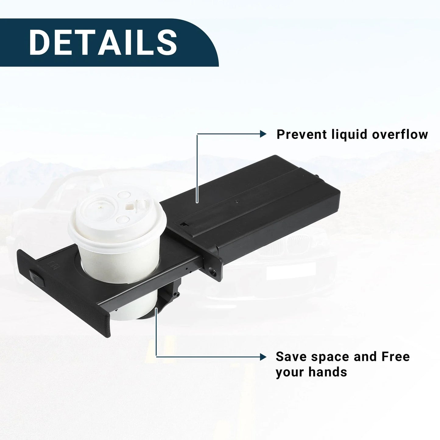 Cup Holder for BMW E60 Drink Holder Black (2004-2010)