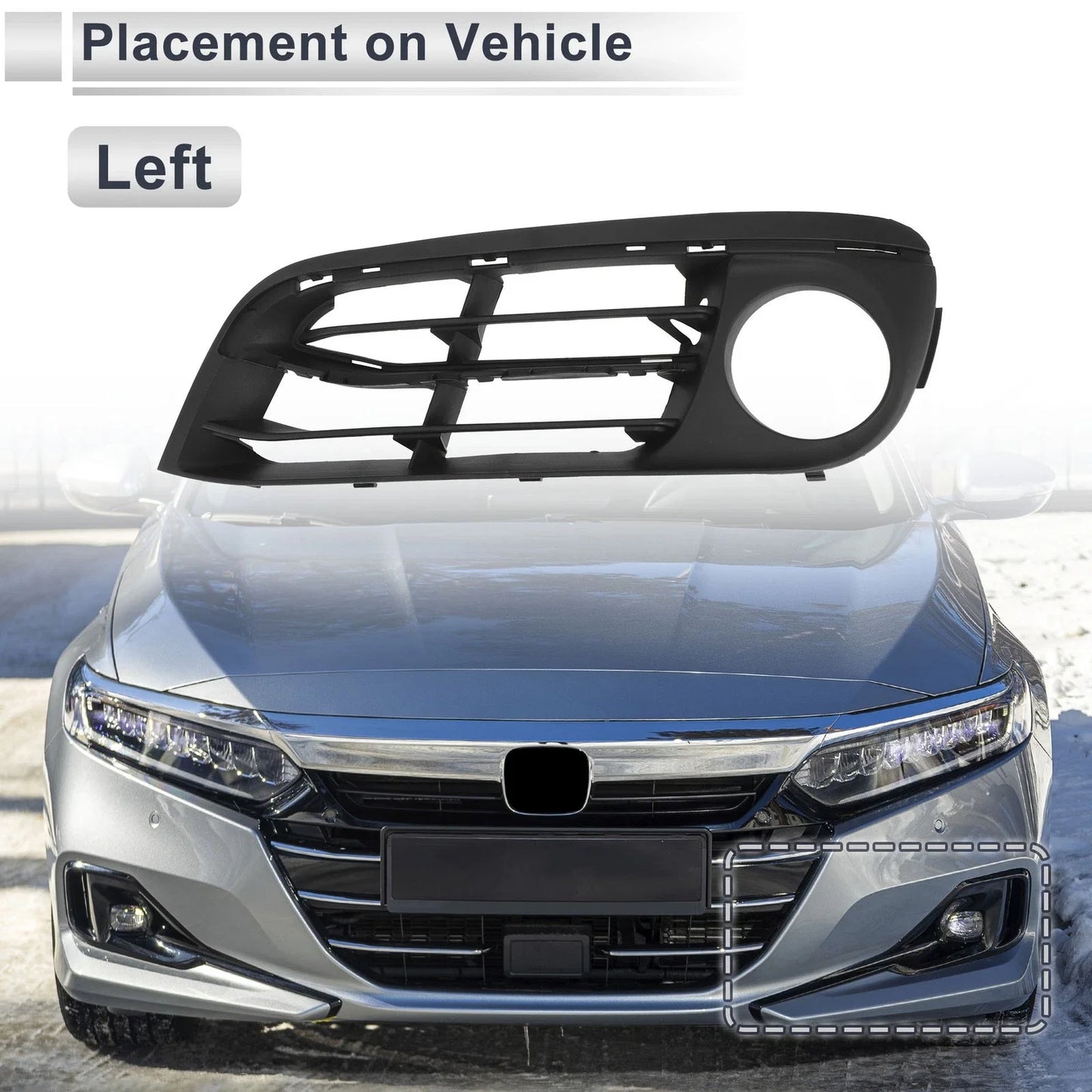 1x Front Left Fog Light Grill for BMW 528i (2014-2016)