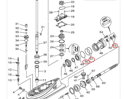 Lower Gearcase Oil Seal Kit for Yamaha 30-60 HP (1990–2023)