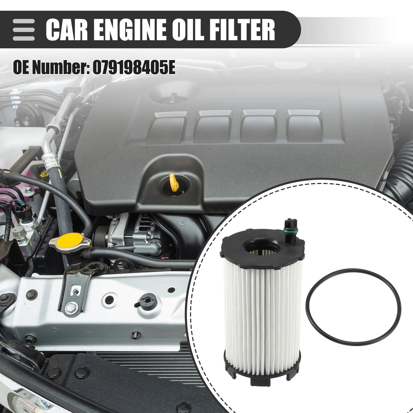 Set of 1 Engine Oil Filter with Gasket for Audi RS5 (2013–2015) 4.2L V8