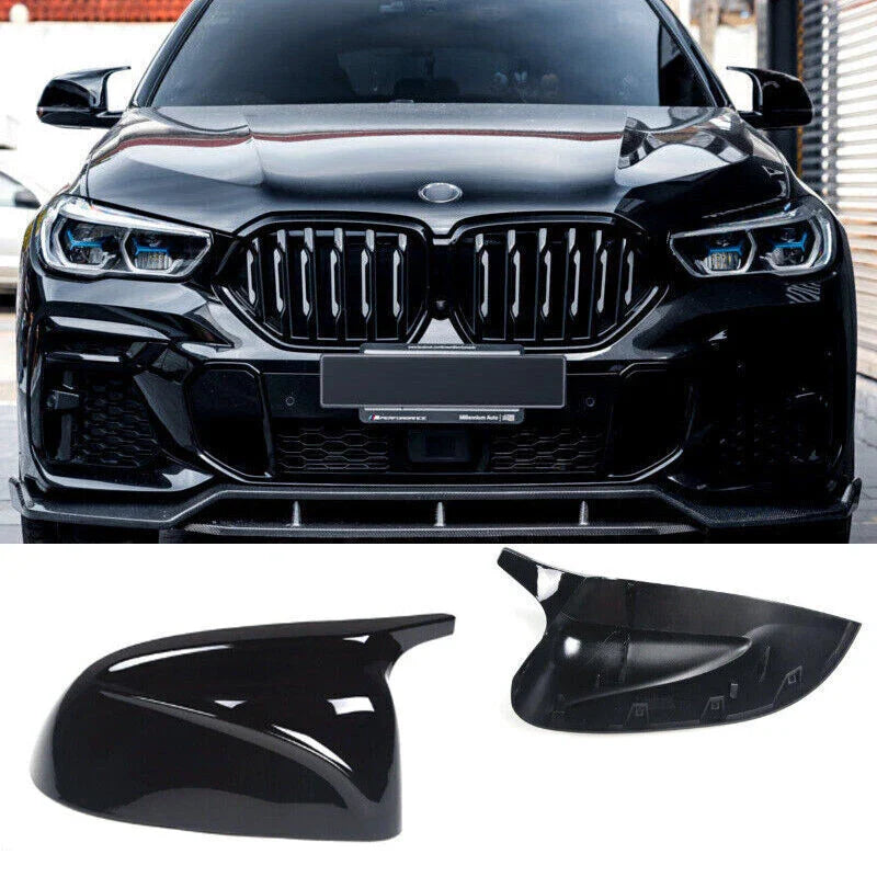 Black M Perf Sport Wing Mirror Cover Caps for BMW X5 X6 X7 (2019–2025)