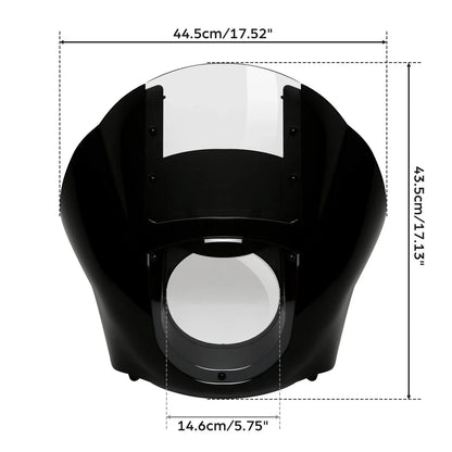 Fairing Clear Windshield & 49mm Fork Clamps For Harley Dyna (2006-2017)
