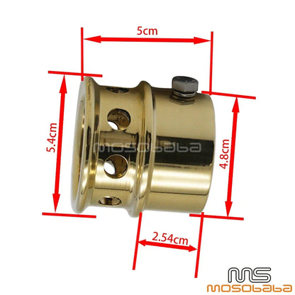1-7/8" Brass Drilled Exhaust Tip for Harley Softail Standard FXST