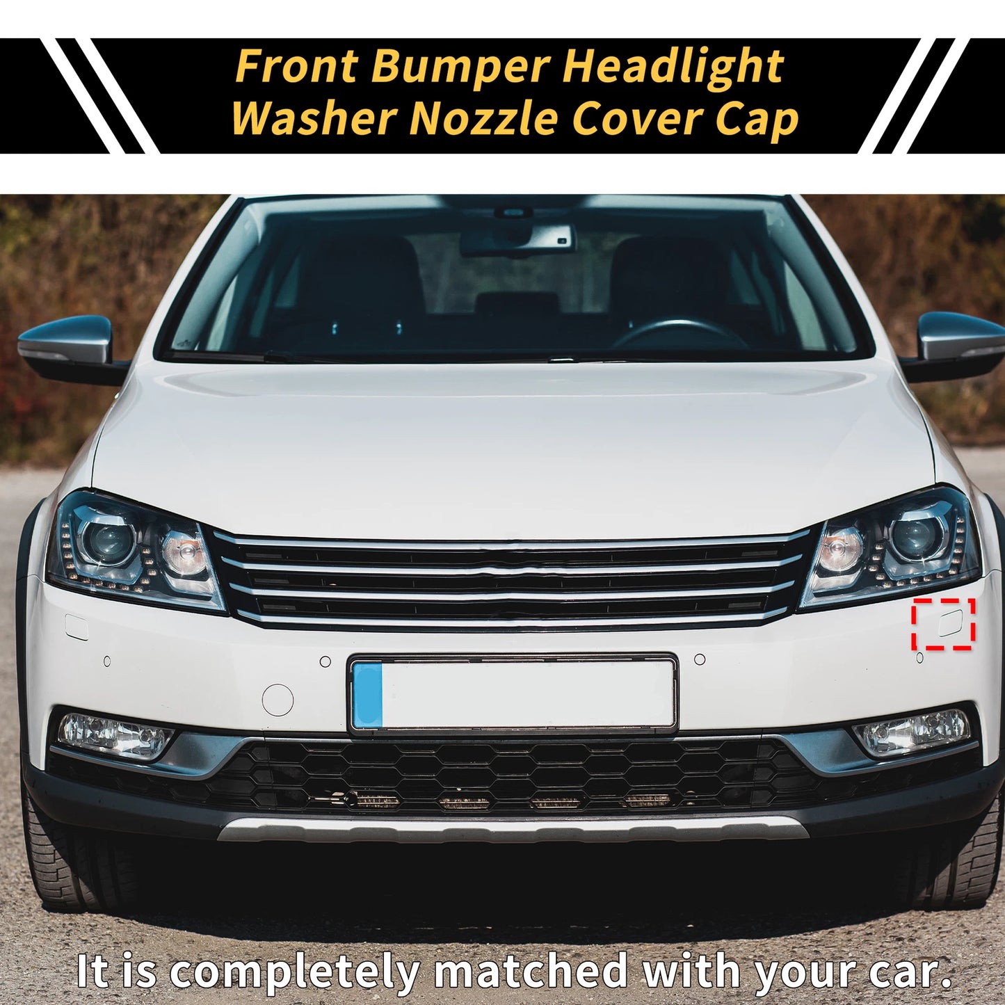 Left Bumper Headlight Washer Nozzle Cover for VW Passat (2010–2015)