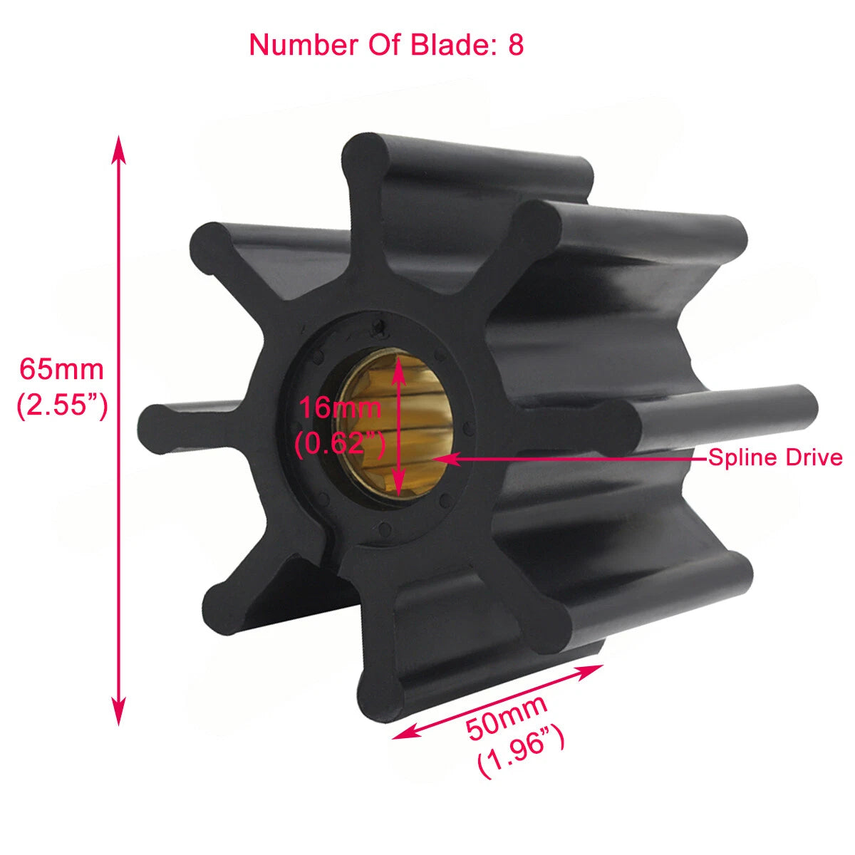 Water Pump Impeller for Jabsco 920-0001 (No Year Specified)