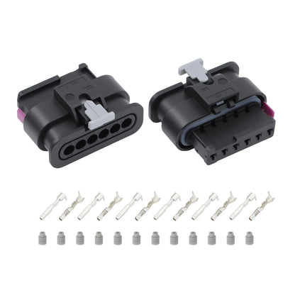 Set of 2 6 Pin Tail Light Plug Connectors for BMW 1 2 3 4 Series