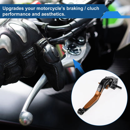 Adjustable Brake Clutch Lever for Kawasaki Z1000SX (2017–2020) Black Orange