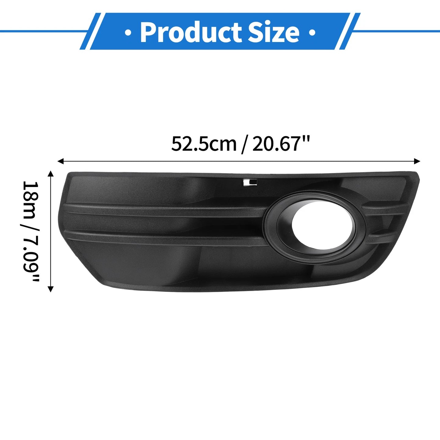 1pc Front Left Fog Light Grill for Audi Q5 (2009–2012) No. 8R0807681A Black